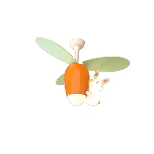 Rabbit Carrot Shape light ceiling lamp with fan