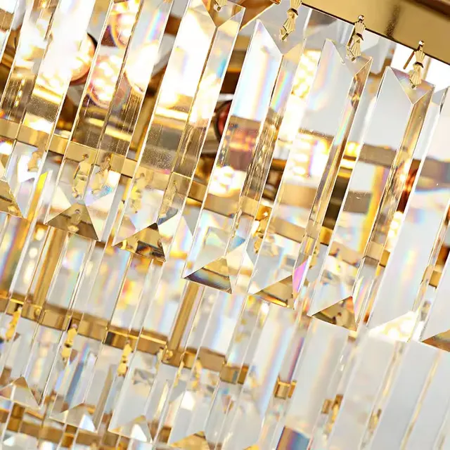 Modern crystal chandelier gold