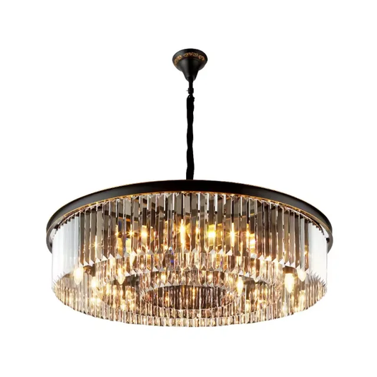 Luxury black Chandelier with crystal