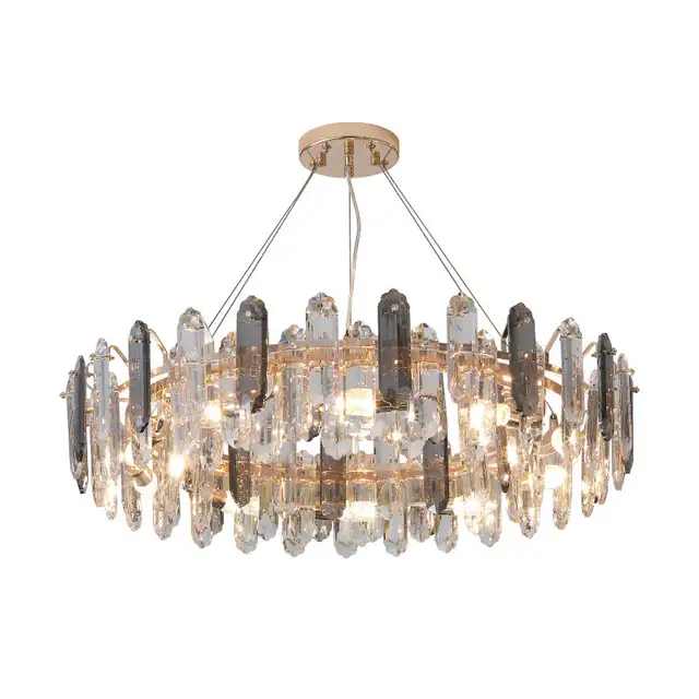 Nordic New Design decoration Lighting luxury led living room crystal circle chandelier