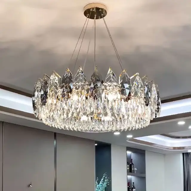 Crystal leaf chandeliers