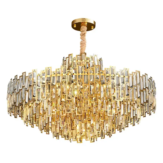 Gold crystal chandelier pendant lights