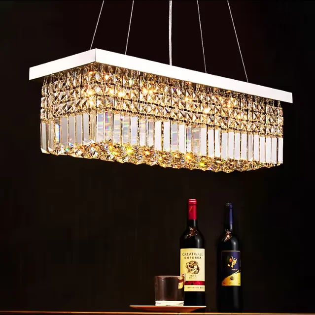 Pendant Light large silver golden Hotel Hall Lighting Dinner Luxury crystal chandeliers