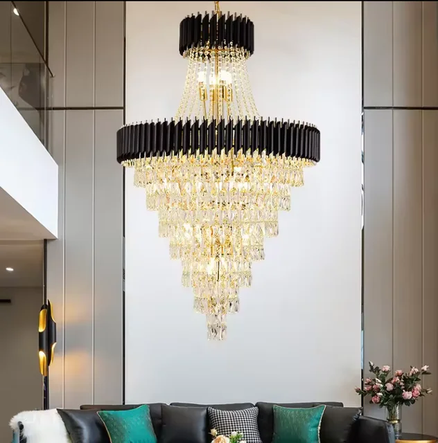 Hanging lighting fixtures lights led modern K9 crystal chandeliers