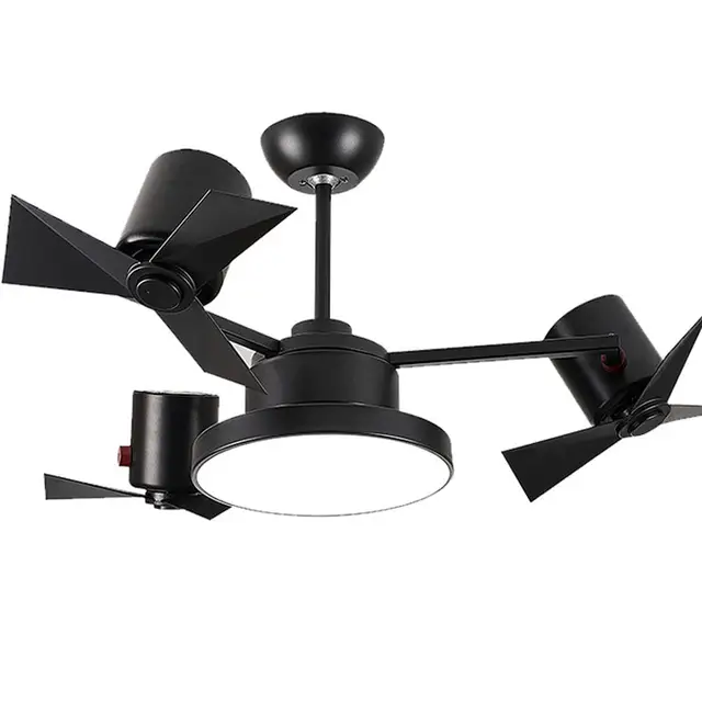 Led Fan Light 3 blade Classic Black Smart remote control ceiling fan with led light