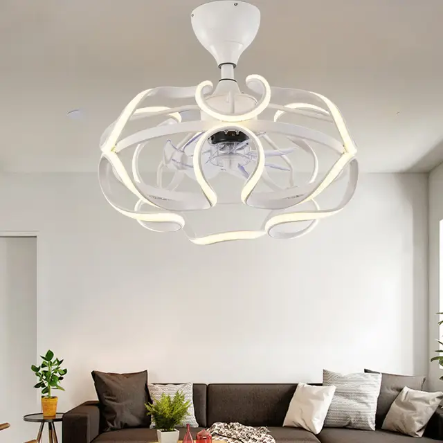 6 speeds LED new modern decor 3 color ceiling fan light