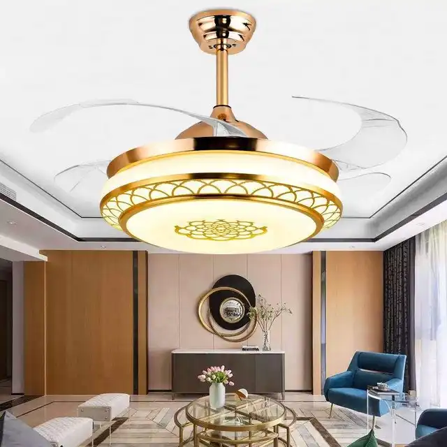 LED fan pendant light modern