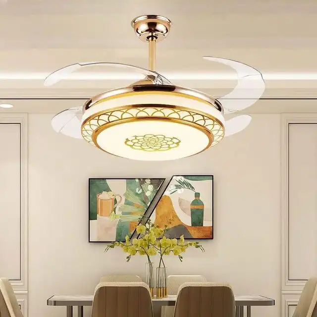 LED fan pendant light modern