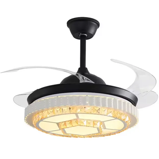 Black modern fan light