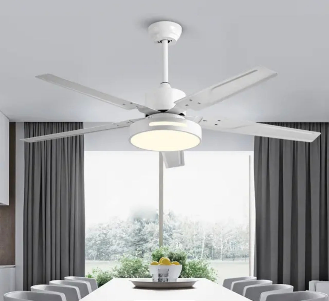 industrial 42 inch fan ceiling light with led light and remote