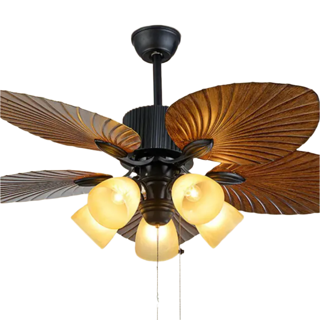 Modern retro ceiling fan With Led Light