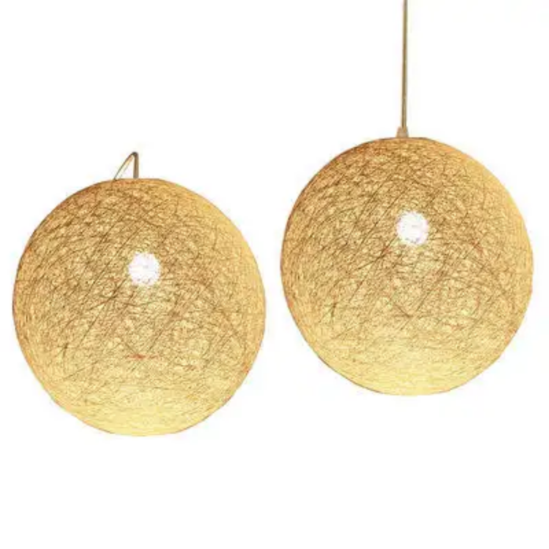 Bamboo Shades pendant light Indoor round led bamboo hanging Lighting