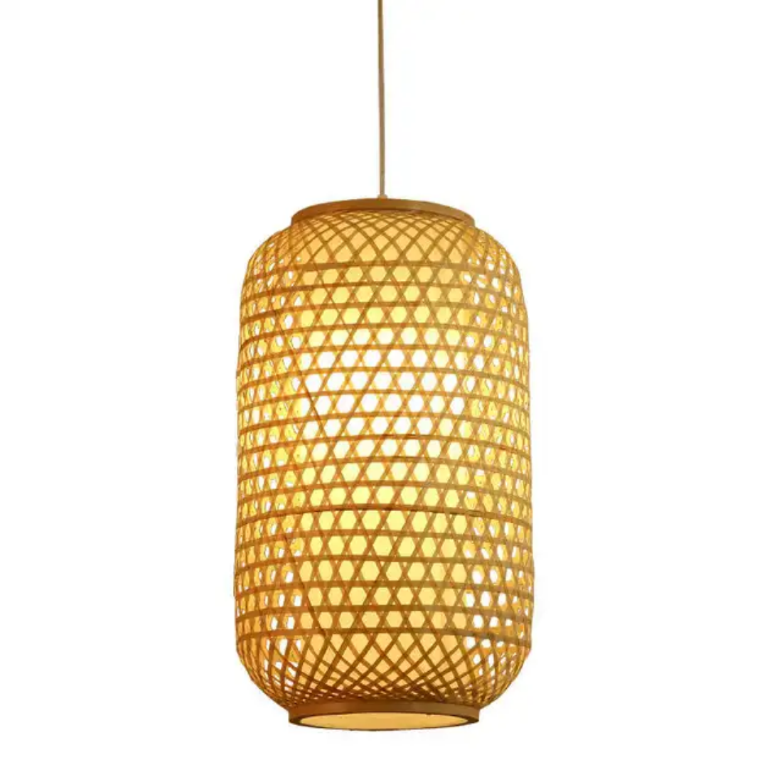 Wicker woven lampshade rattan pendant light