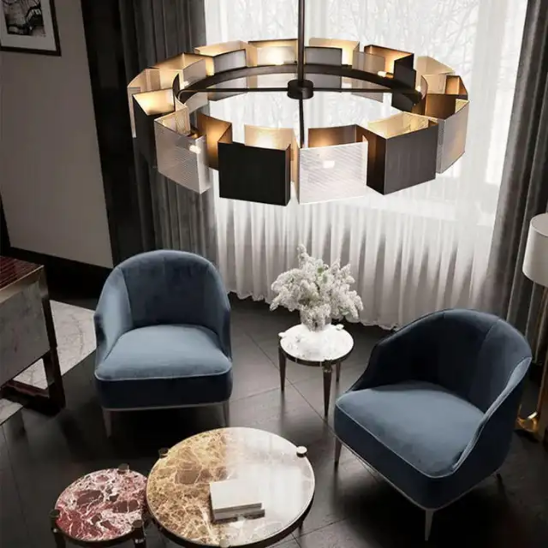 Nordic retro art chandelier