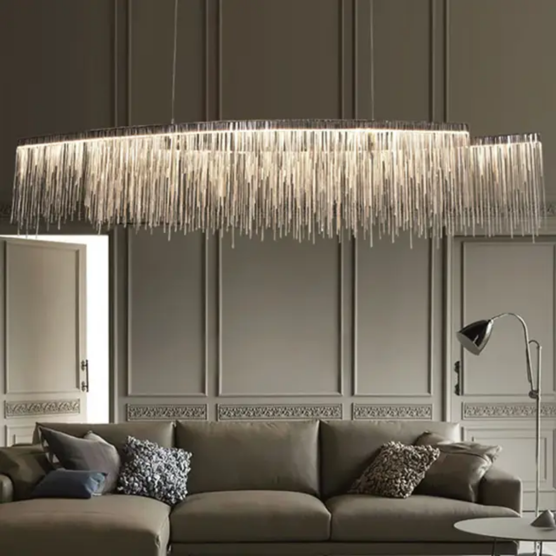 Modern Luxury Silver tassels chandelier