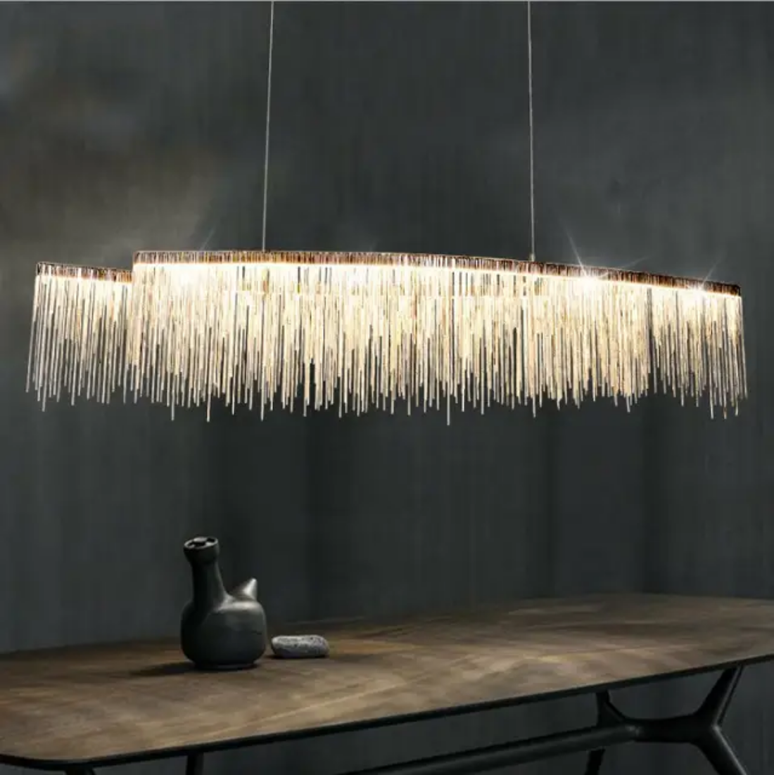 Modern Luxury Silver tassels chandelier