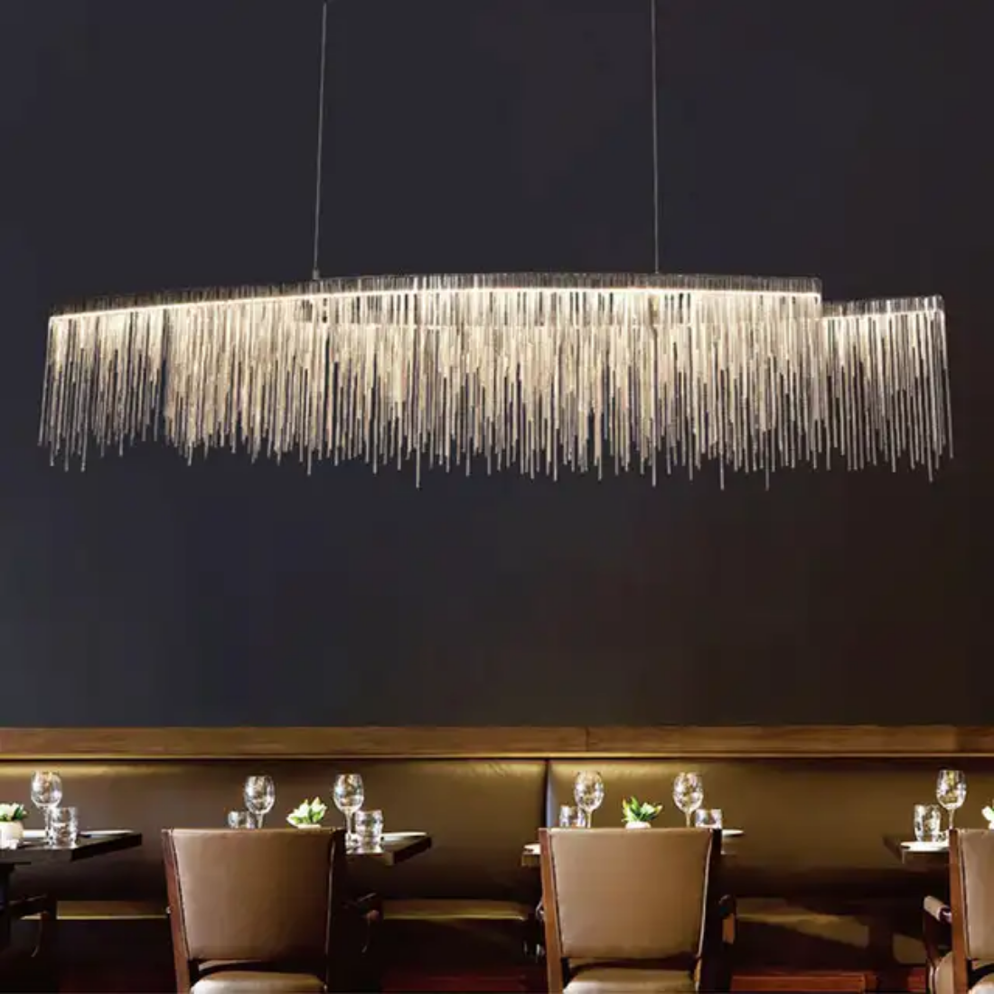 Modern Luxury Silver tassels chandelier