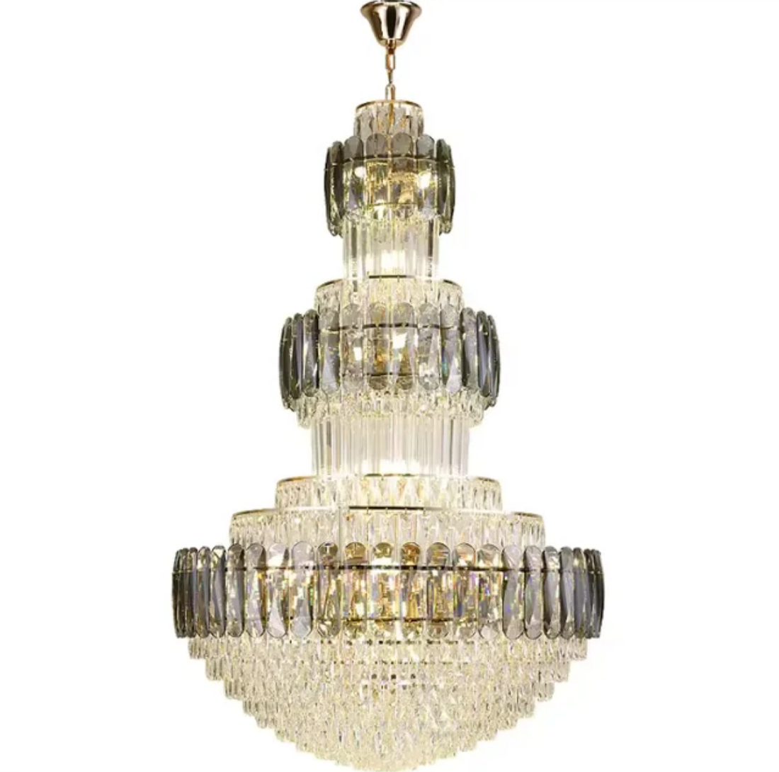 Duplex Building  egyptian 3 layered Crystal Luxury Chandelier