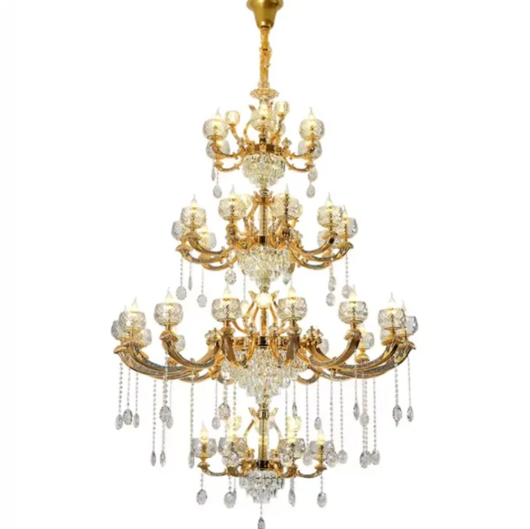 Large staircase long modern k9 crystal chandelier