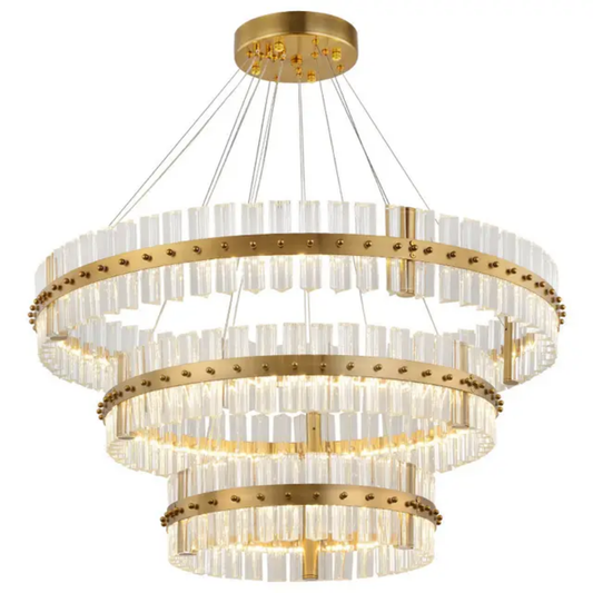 Ring glass avec tripied pendant light