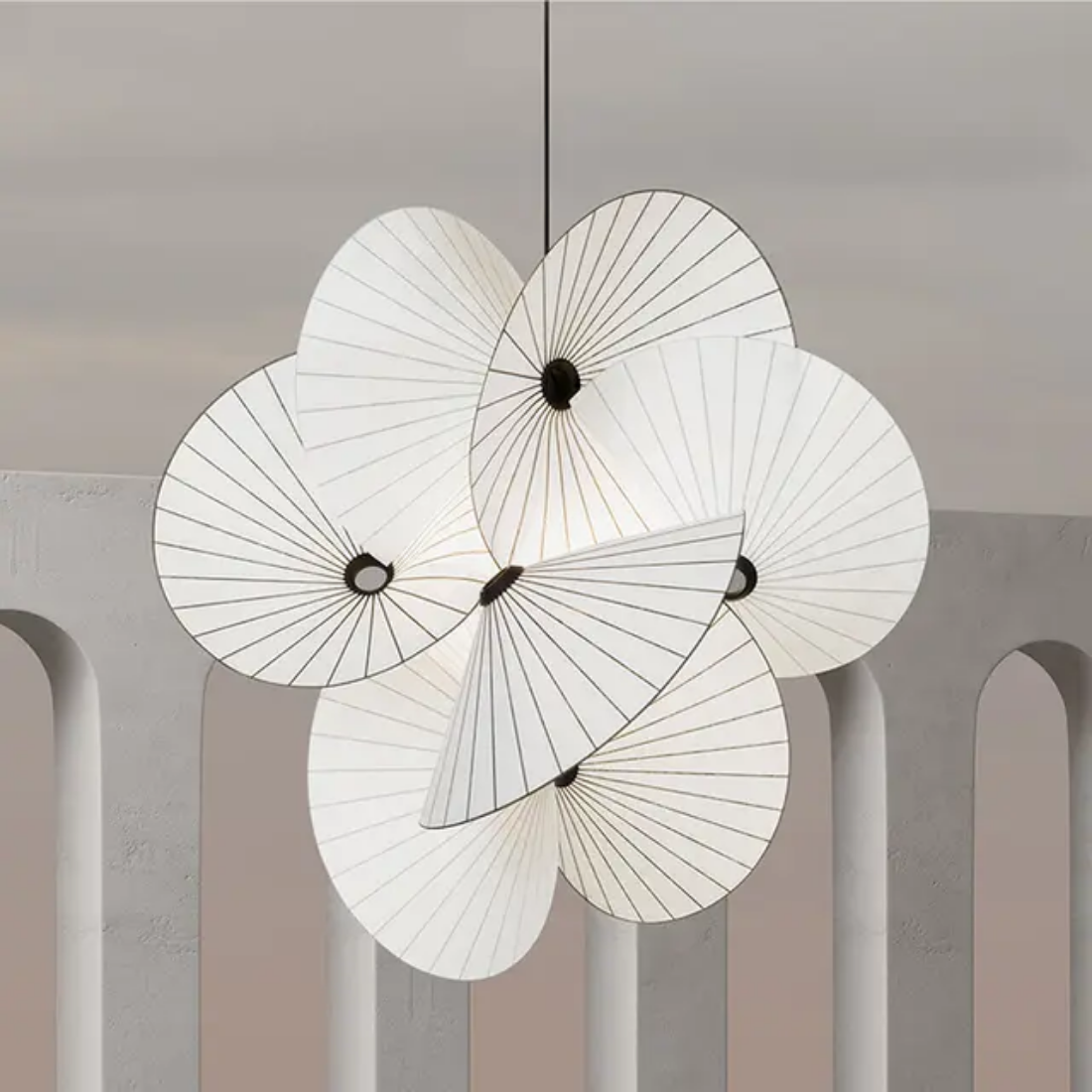 Japanese Wabi-sabi Style Fabric Chandelier