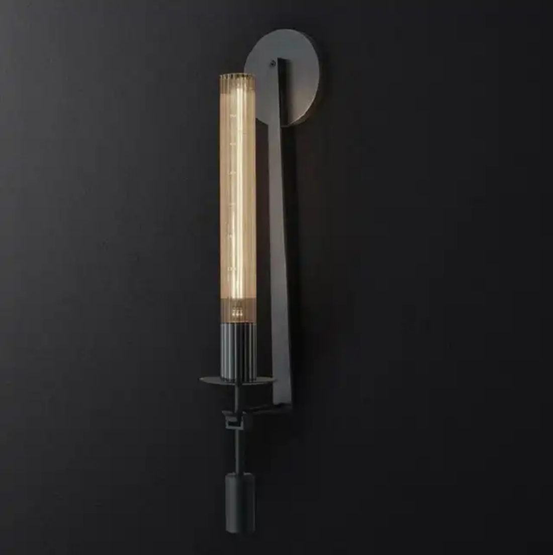 Wall Mounted Brass sconces long pole strip glass led wall light