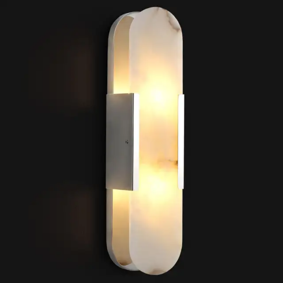 Wall sconce Brass Finishing Minimalist Long Strip alabaster marble wall lamp