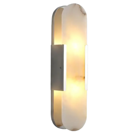 Wall sconce Brass Finishing Minimalist Long Strip alabaster marble wall lamp