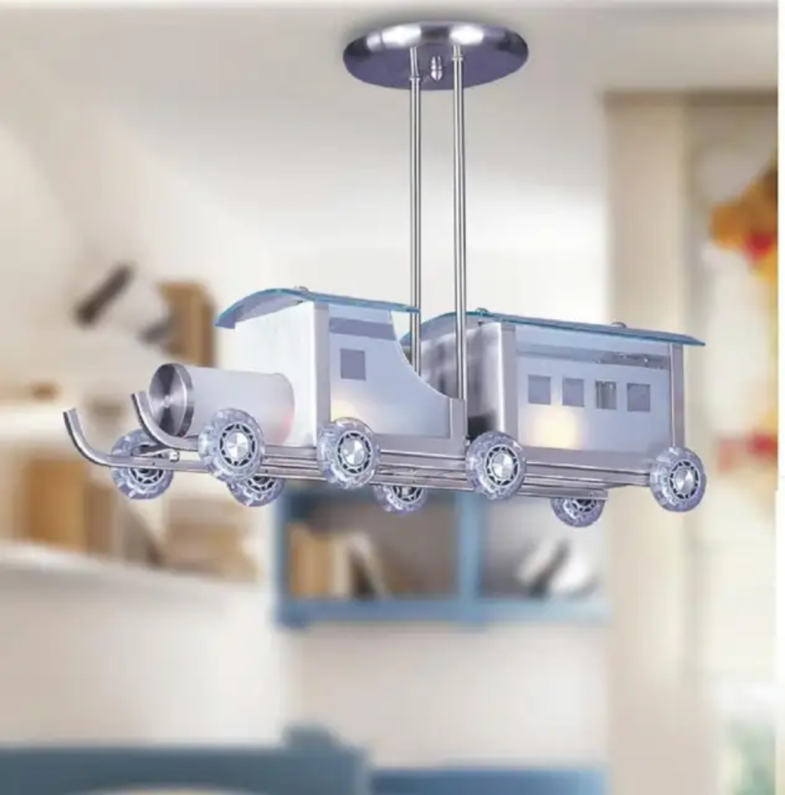 Children chandelier with train design for Kid's bedroom Design