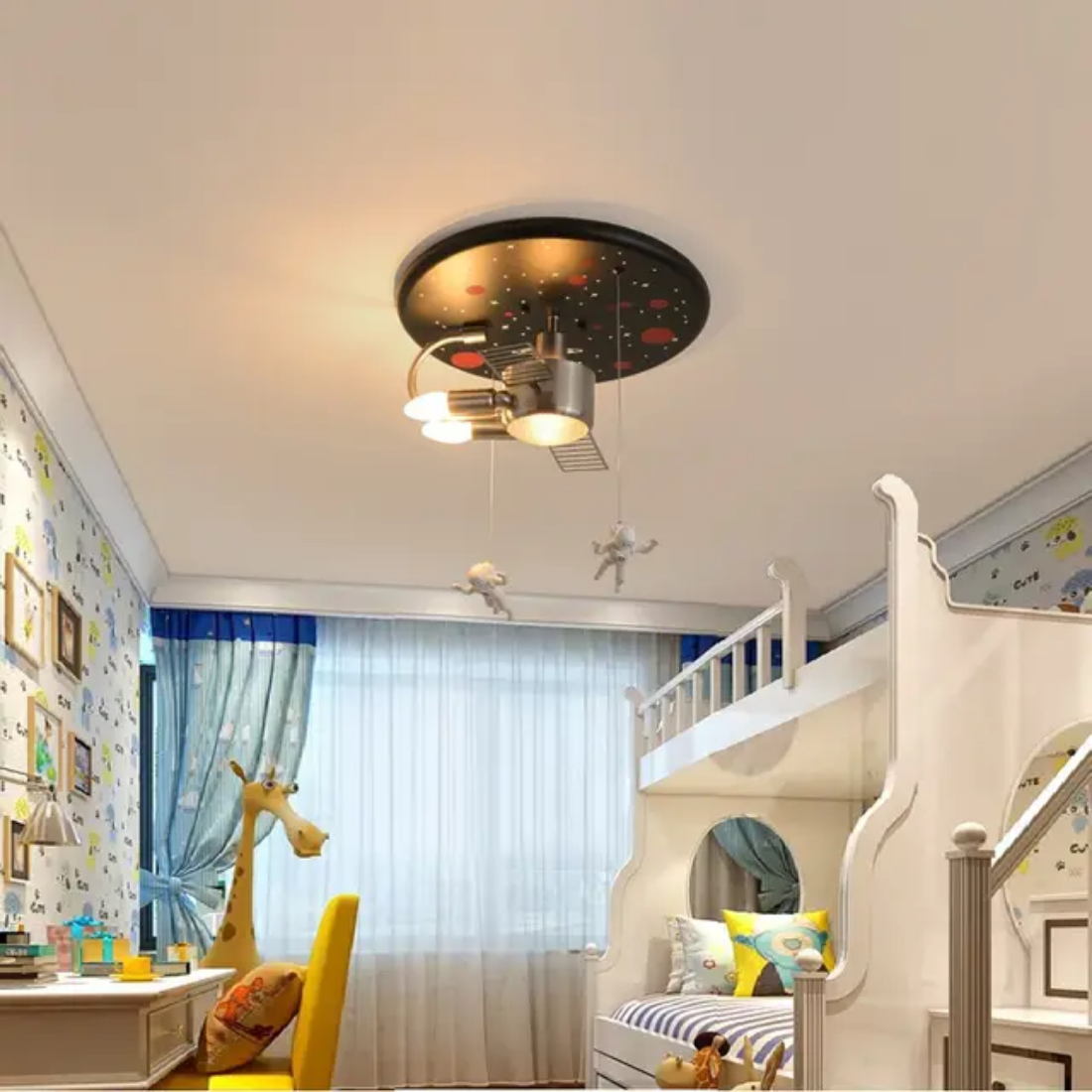 Creative Kids Bedroom Ceiling Lamp Modern Astronaut Ceiling Light Fixture New For Children Room