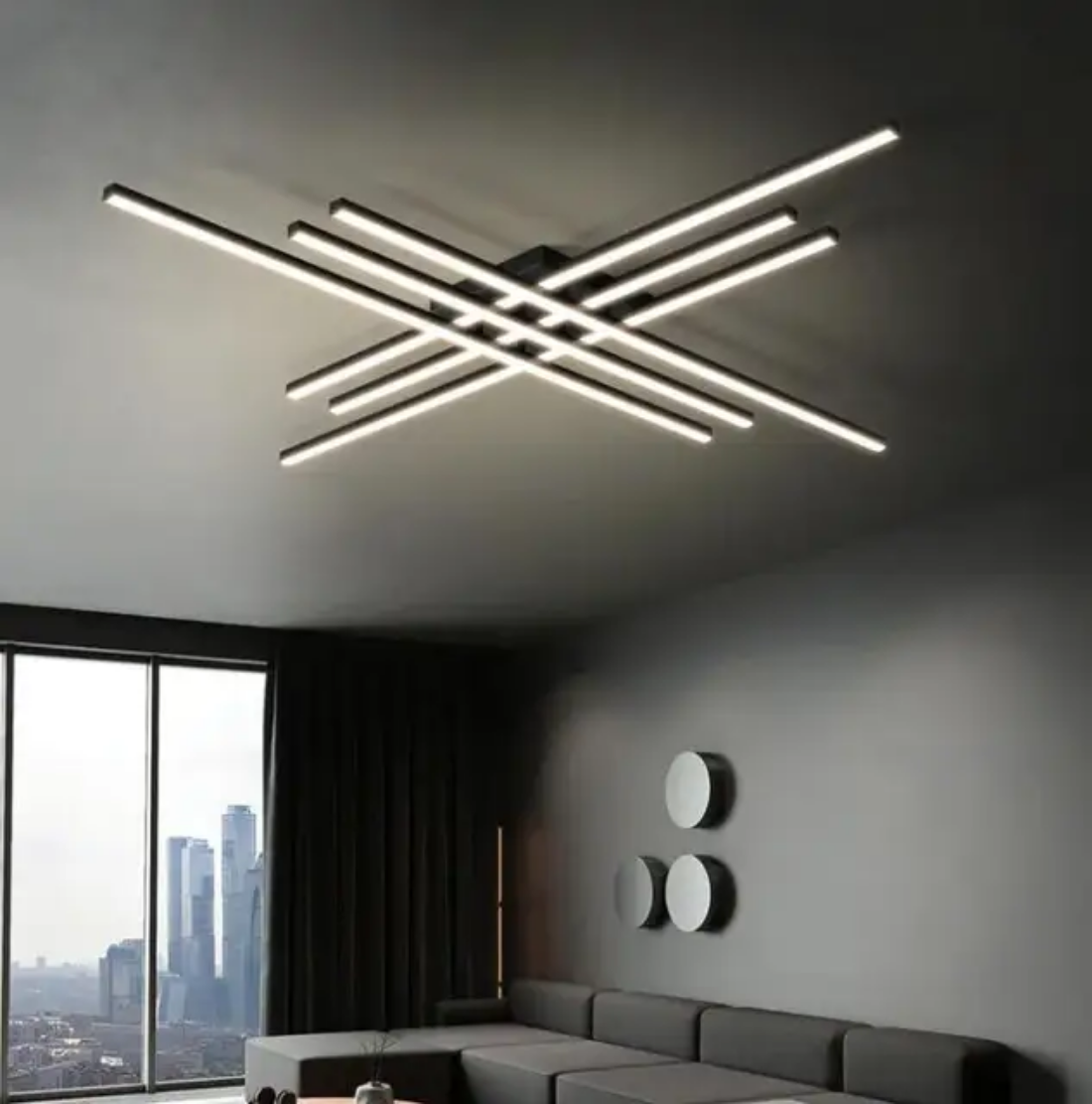 Linear dimmable ceiling lamp