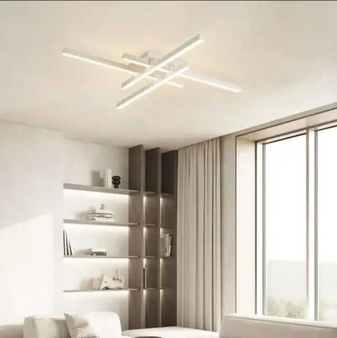 Linear dimmable ceiling lamp