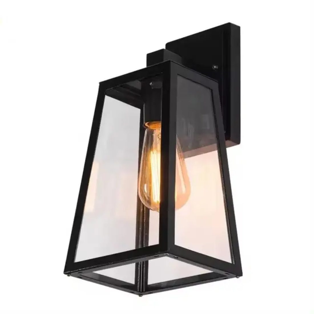 Outdoor wall lamp decoration black aluminum & glass E26 waterproof wall lamp