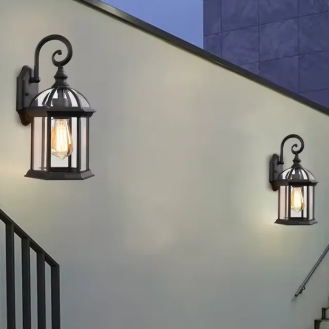 Sconce lamp Lighting outdoor Garden Street led vintage Black Waterproof wall lamps