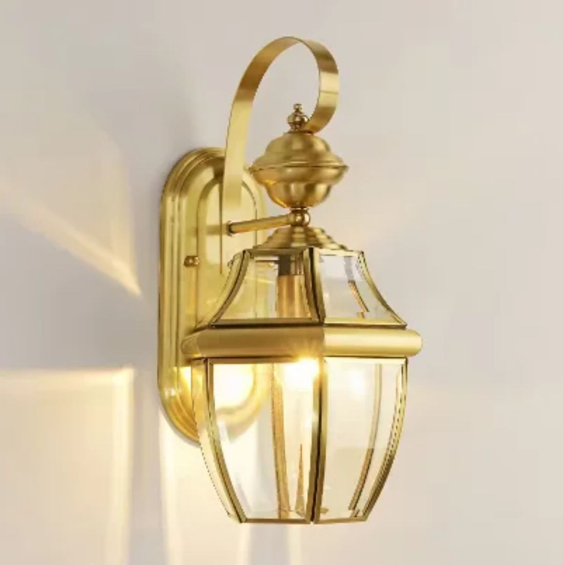 Vintage porch outdoor fixture waterproof luminaire lantern gold garden wall lamps