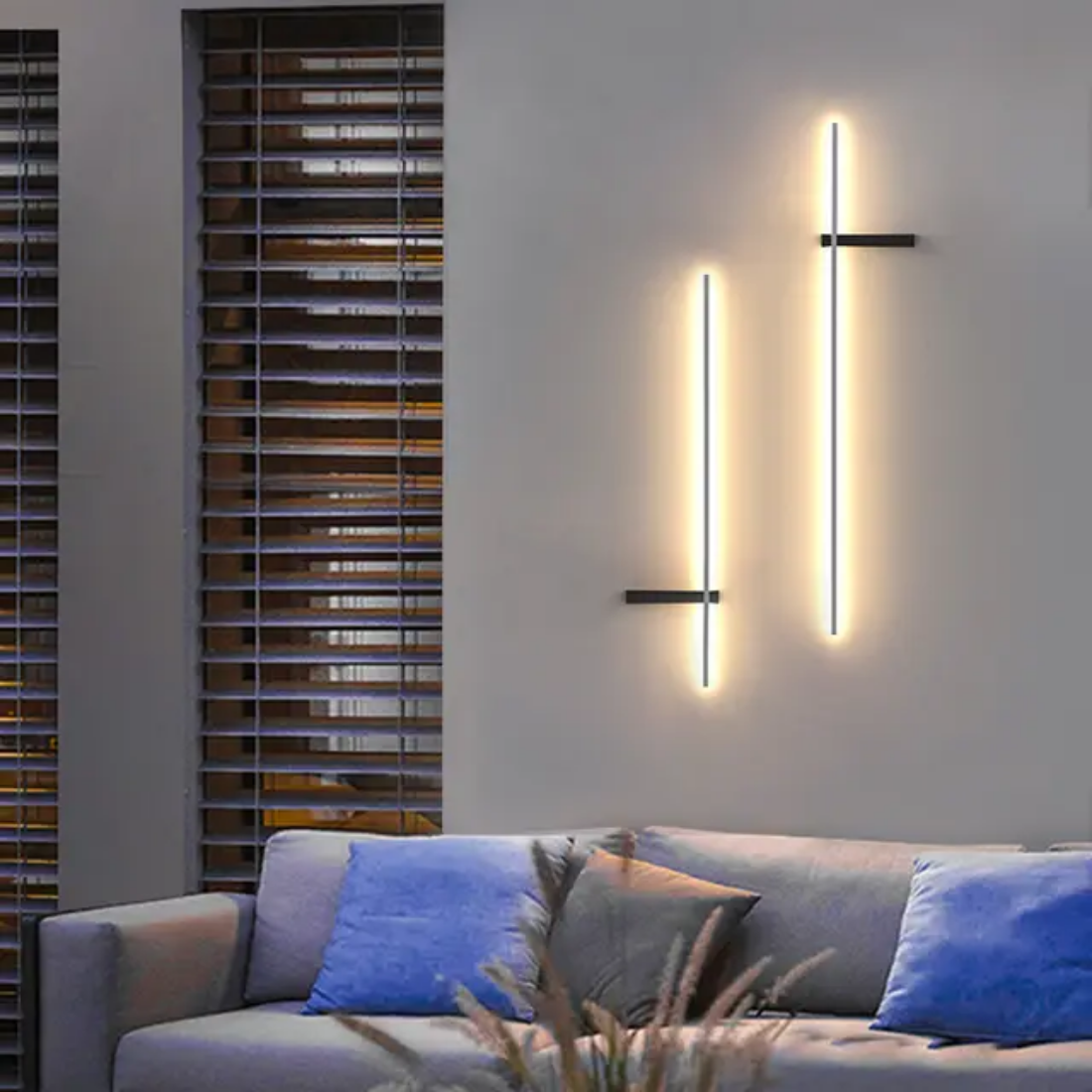 Minimalist sconces strip linear exterior light led Entrance garden outdoor wall lamps