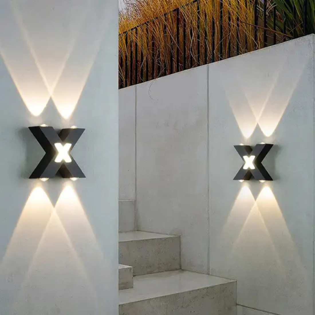 Waterproof modern black led outdoor wall lamps