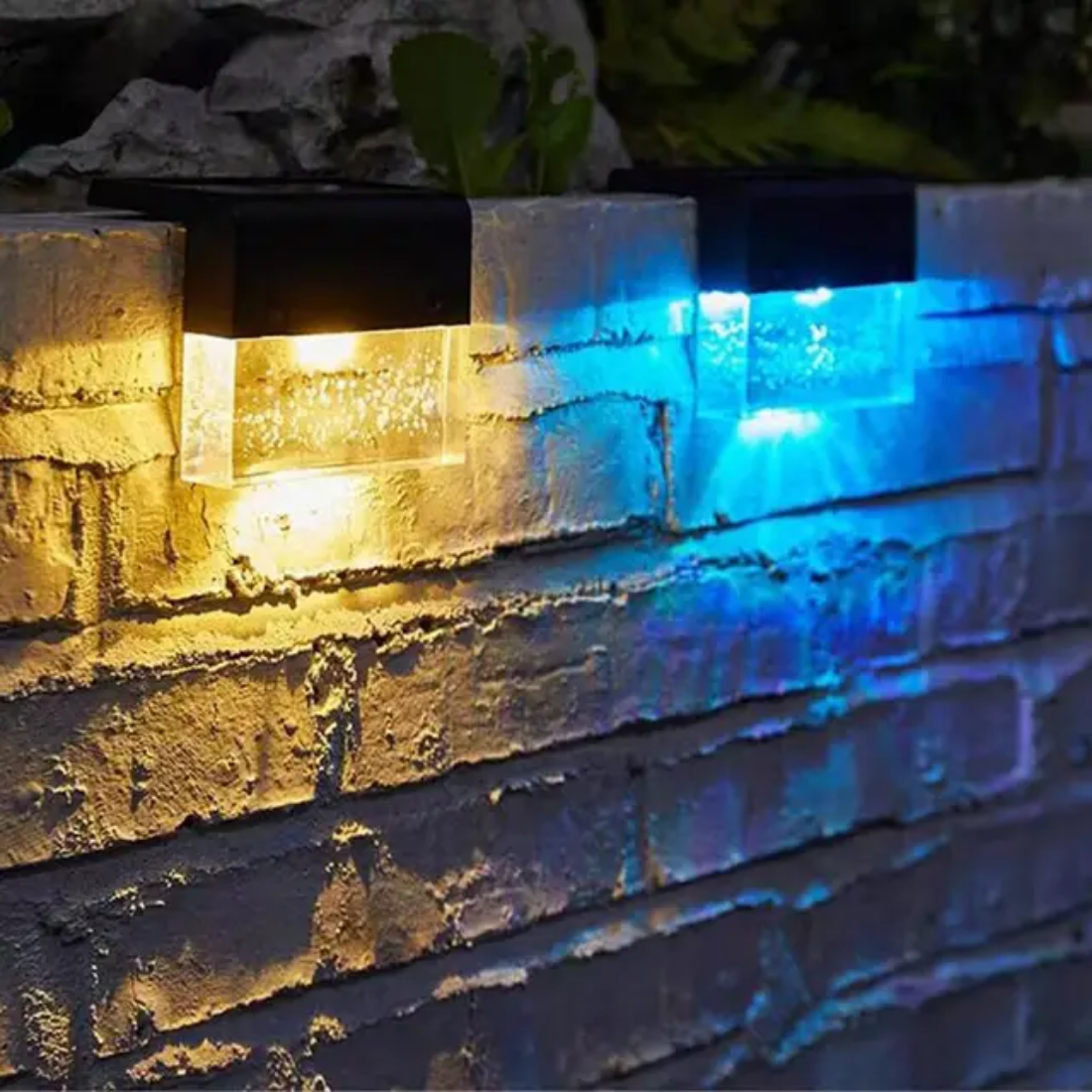 Waterproof Outdoor Garden Light Fence Steps Rgb solar outdoor lights ip65 led black wall lamp