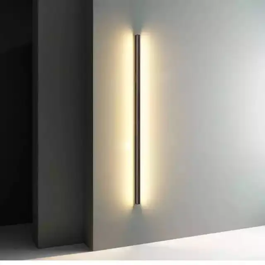 Decoration led wall light indoor bedroom Bedside aisle black long strip wall light fixtures