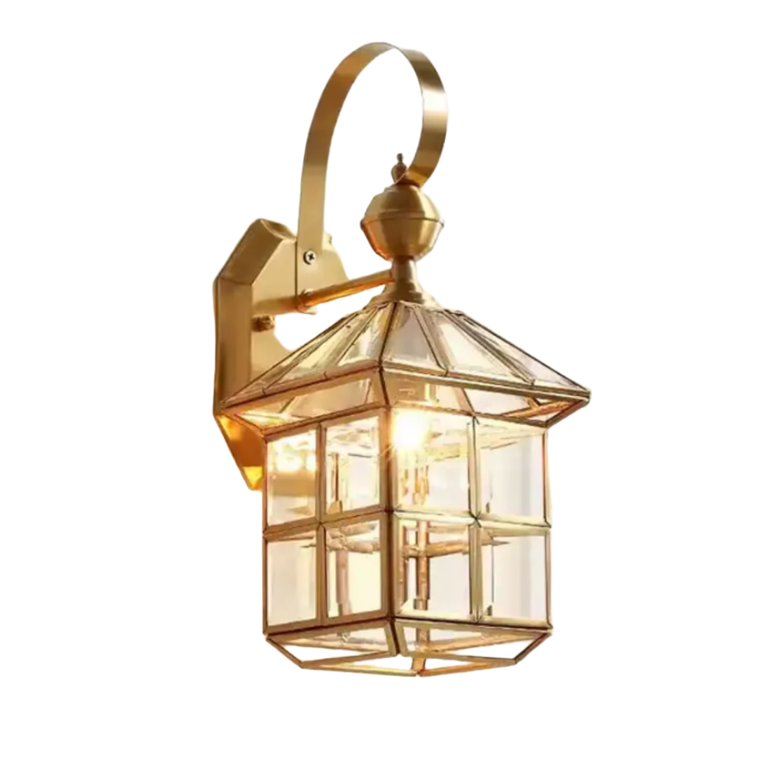 European Aluminum Glass Outdoor Wall Sconce Light Waterproof Vintage led Lantern Wall lamp