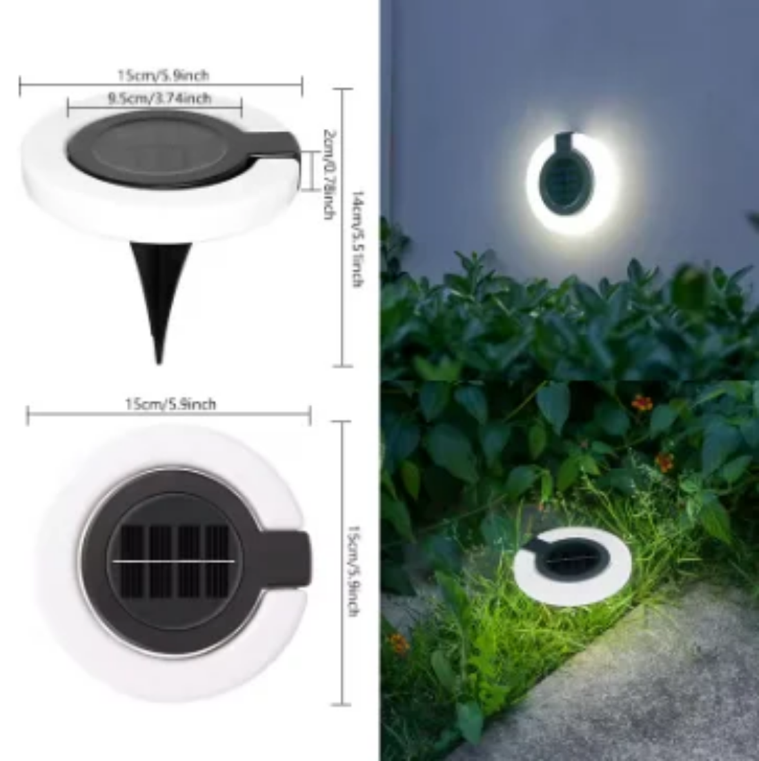 Pathway smart outdoor solar garden lights