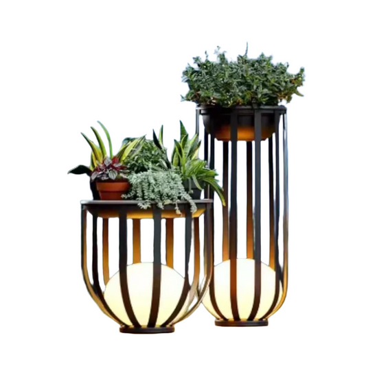 Waterproof balcony terrace flower shelf lamp Outdoor courtyard lawn lamp Solar Garden Light