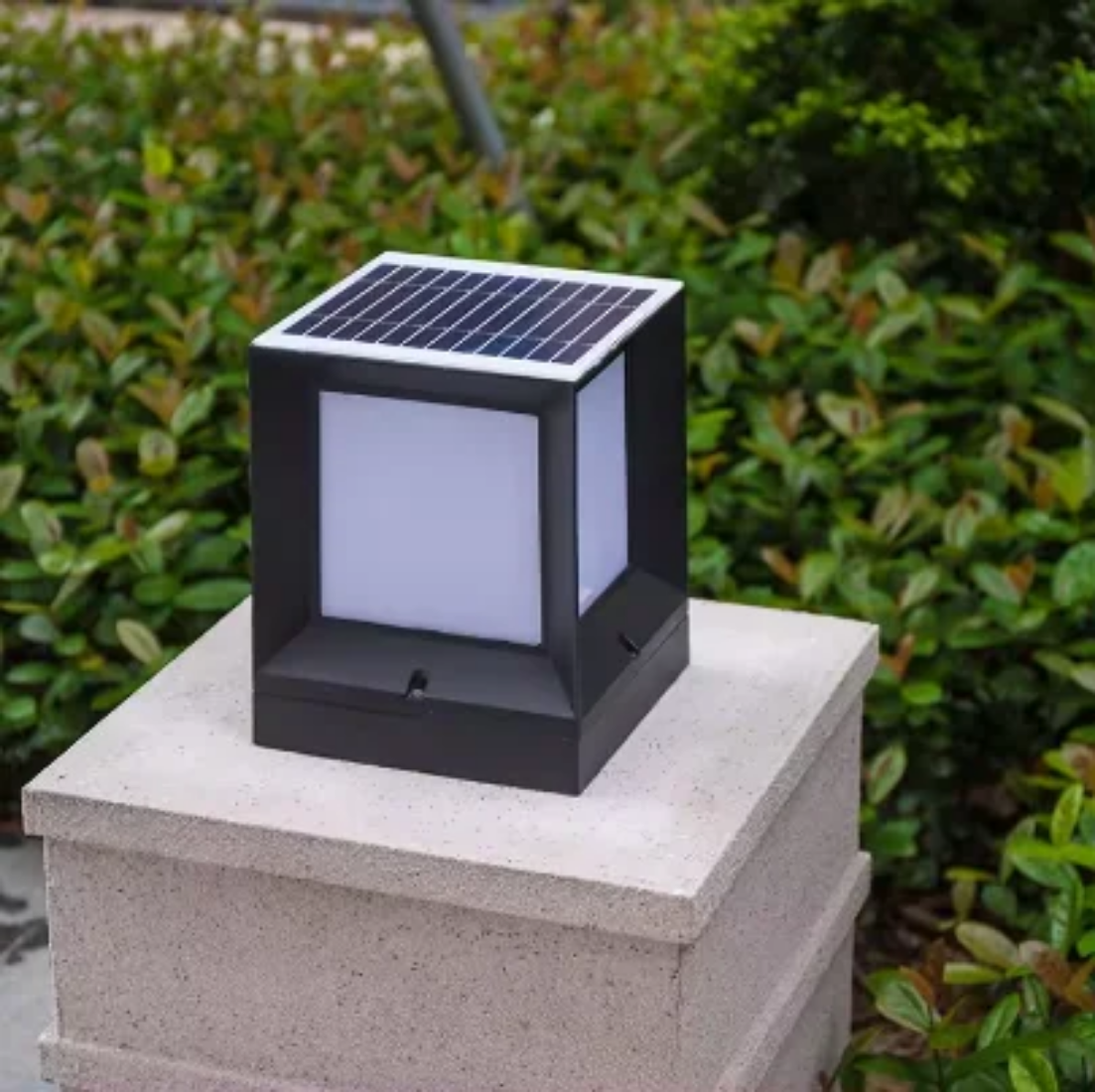 Square pillar lamp modern 20 latest design warm white induction pillar top of outdoor pillar solar lamp