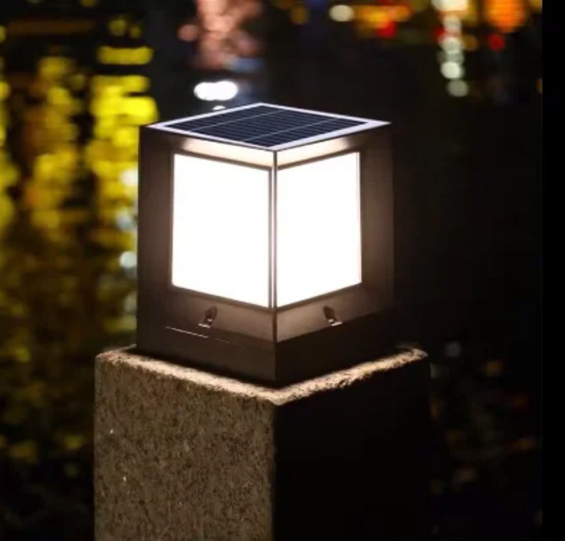 Square pillar lamp modern 20 latest design warm white induction pillar top of outdoor pillar solar lamp