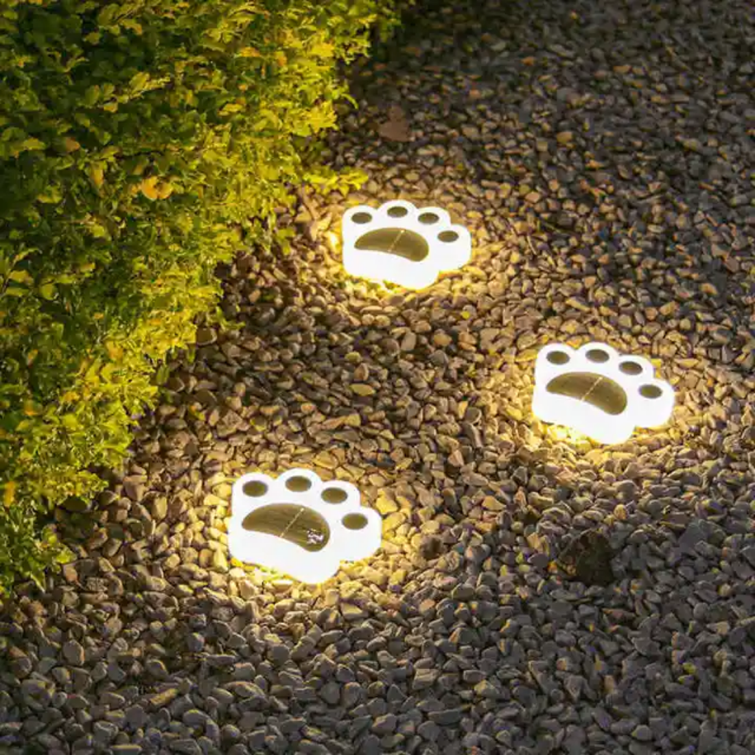 Creative Cat Paw Foot Print Lights outdoor Stair Pathway Yard Waterproof ip67 led solar powered garden lamp