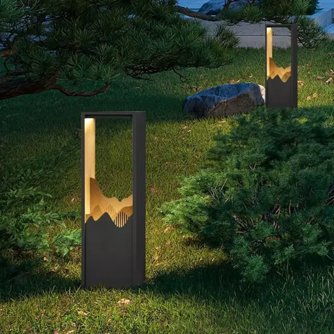 New Chinese Style bollard light pathway garden landscape outdoor waterproof led lawn light