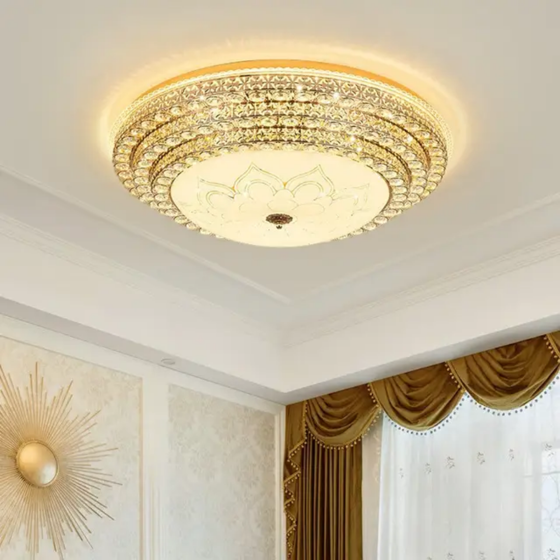 European style led ceiling chandelier light