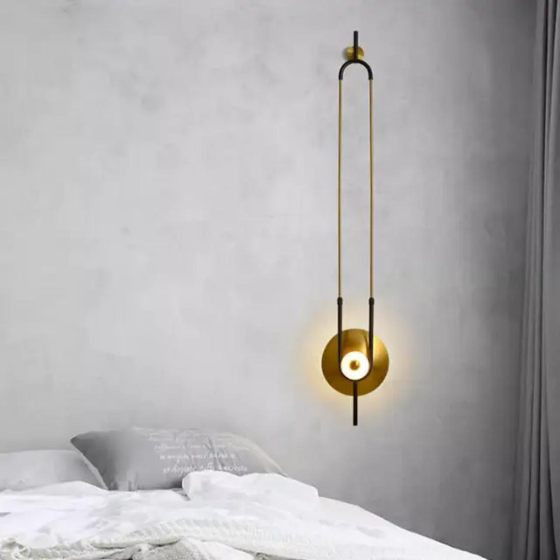 Marble sconce modern minimalist Sofa Background Bedside long pole Wall Lamp