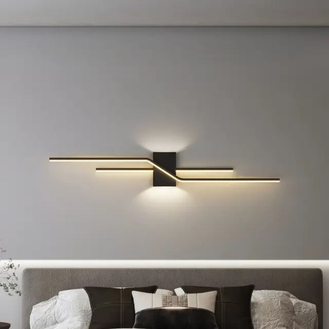 Line Wall Lamp Backdrop Bedside modern long strip led wall light for indoor lighting