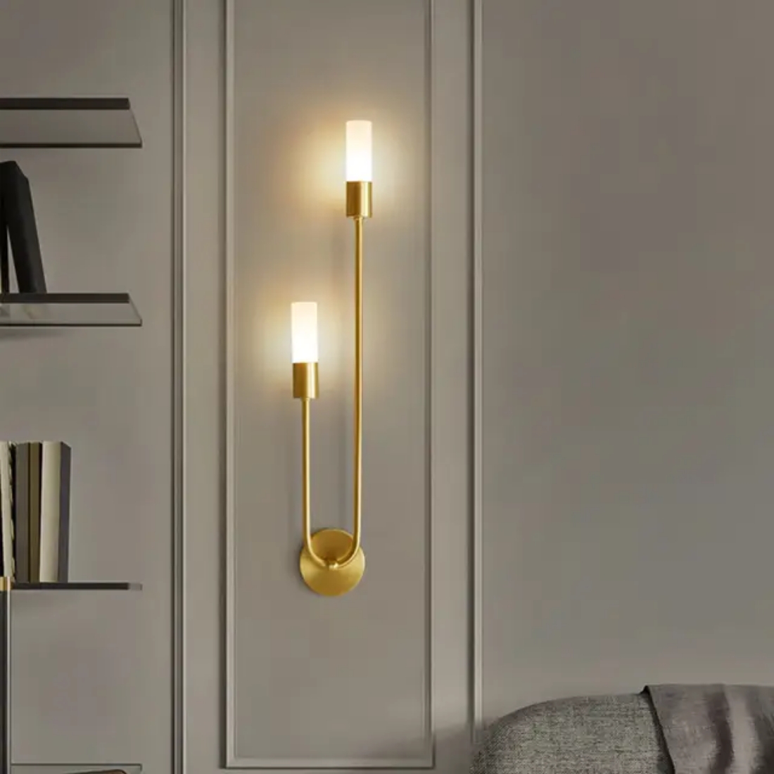 Modern Copper wall light Porch Corridor Bedside aisle long strip gold led Wall Sconce Lamp